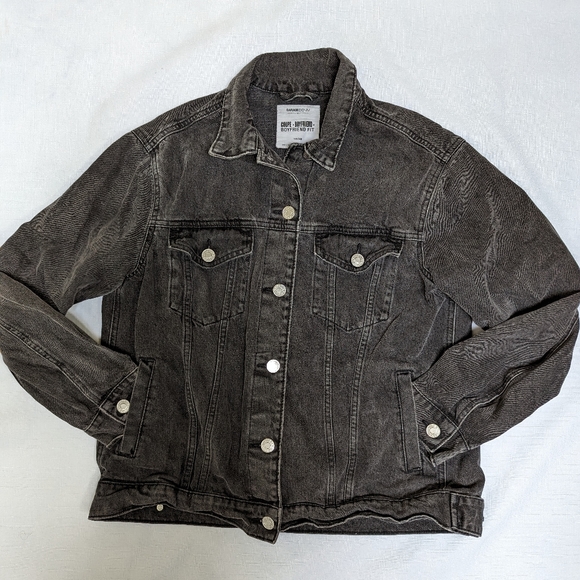 Garage Boyfriend Cut Gray Jean Jacket - XS - Picture 2 of 5